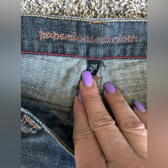 Paper Denim & Cloth sienna low rise straight medium wash jeans 28/6 - Picture 2 of 8